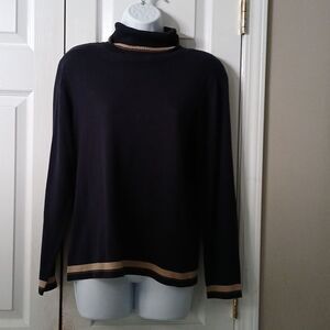 Christopher & Banks navy turtleneck sweater  Sz  M